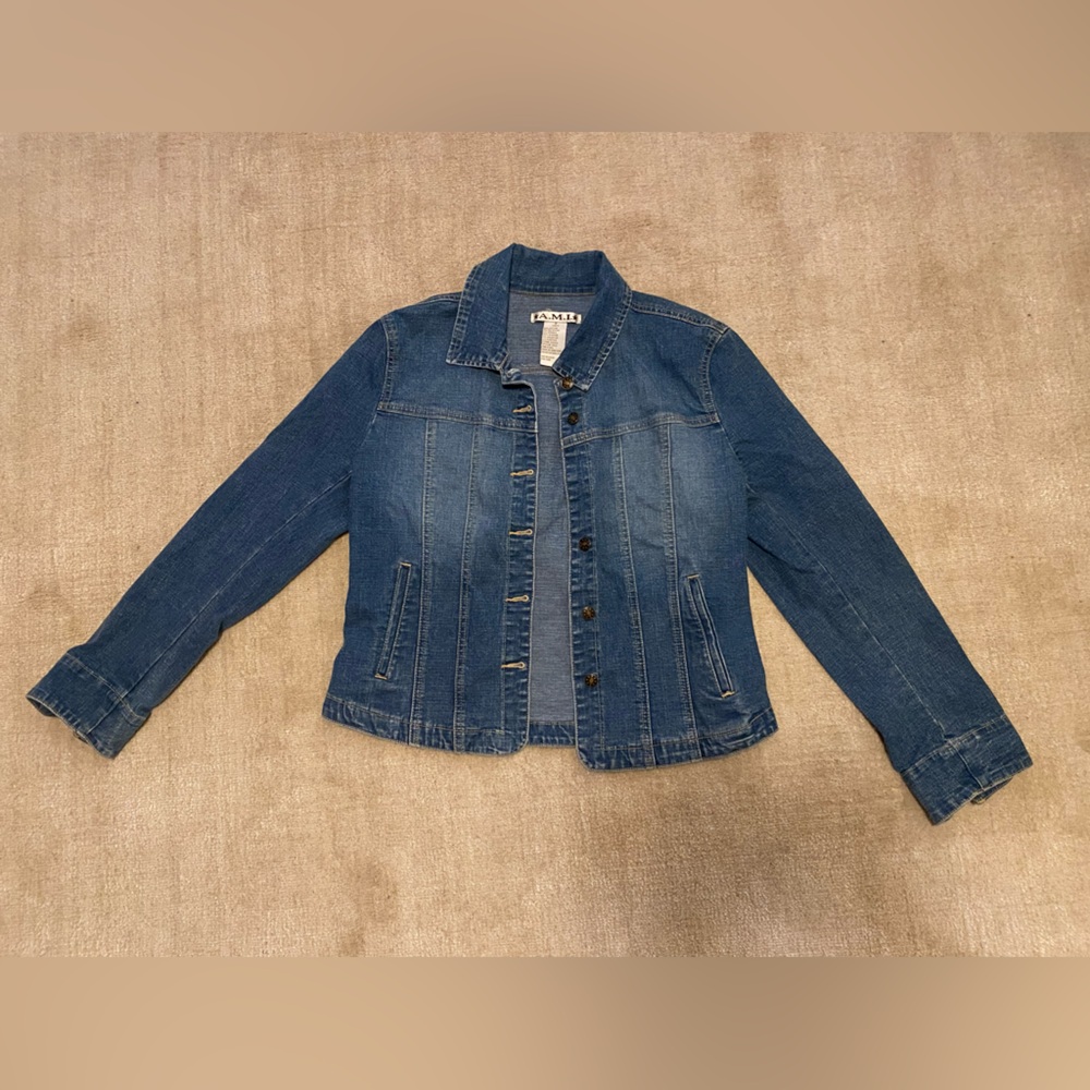 A.M.I Denim Jacket with Front Pockets - Size Small